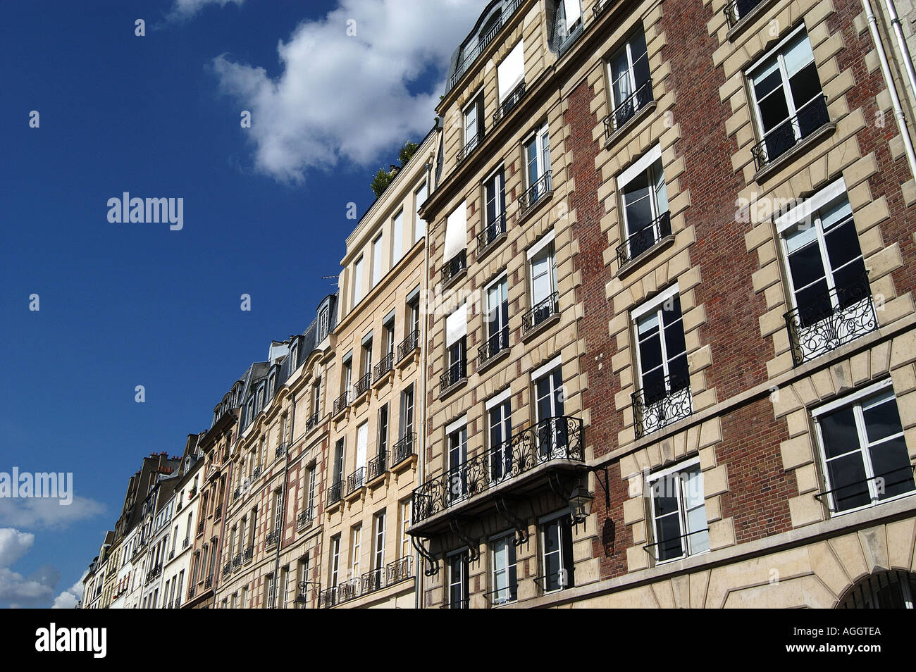 Architecture of Ile st Louis Paris France Stock Photo