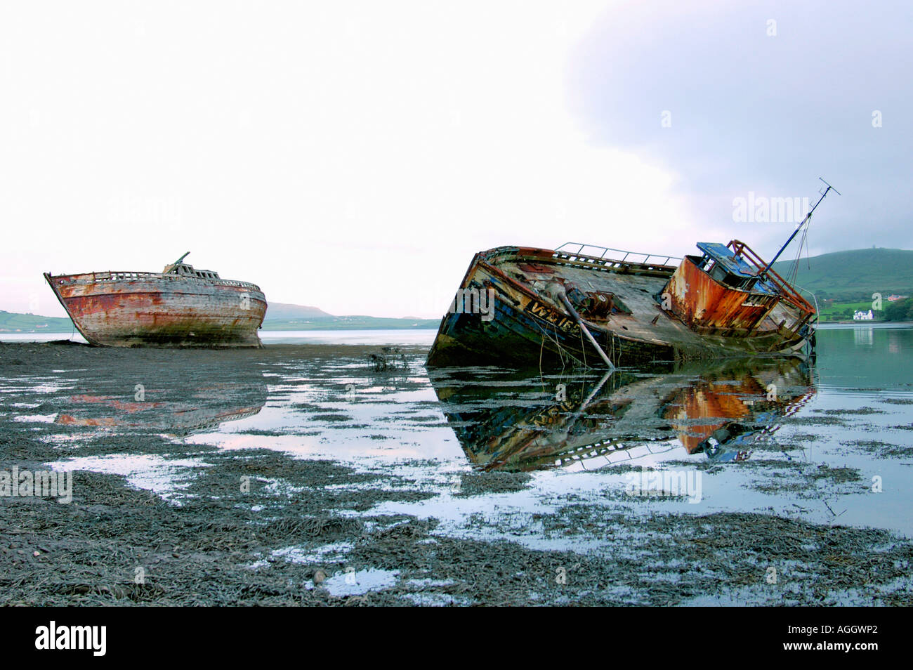 old shipwreck, West Coast, Ireland Stock Photo