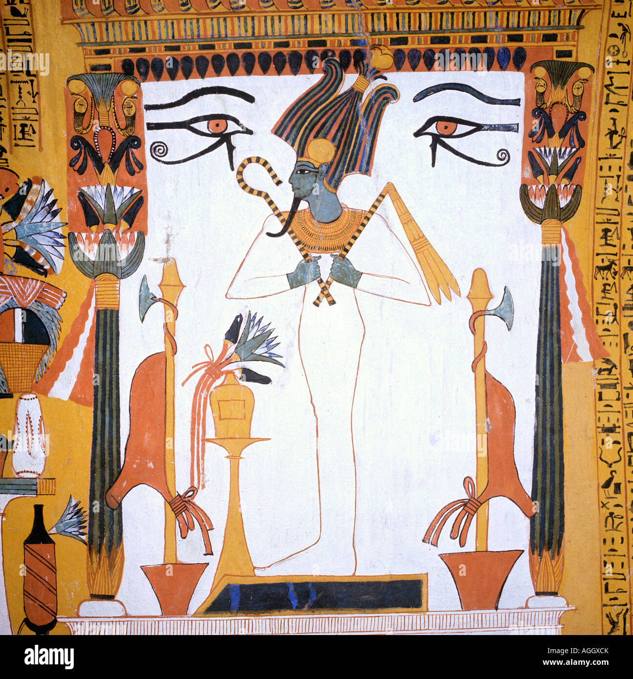 Osiris, god of the Underworld, Deir el Medina, Egypt Stock Photo