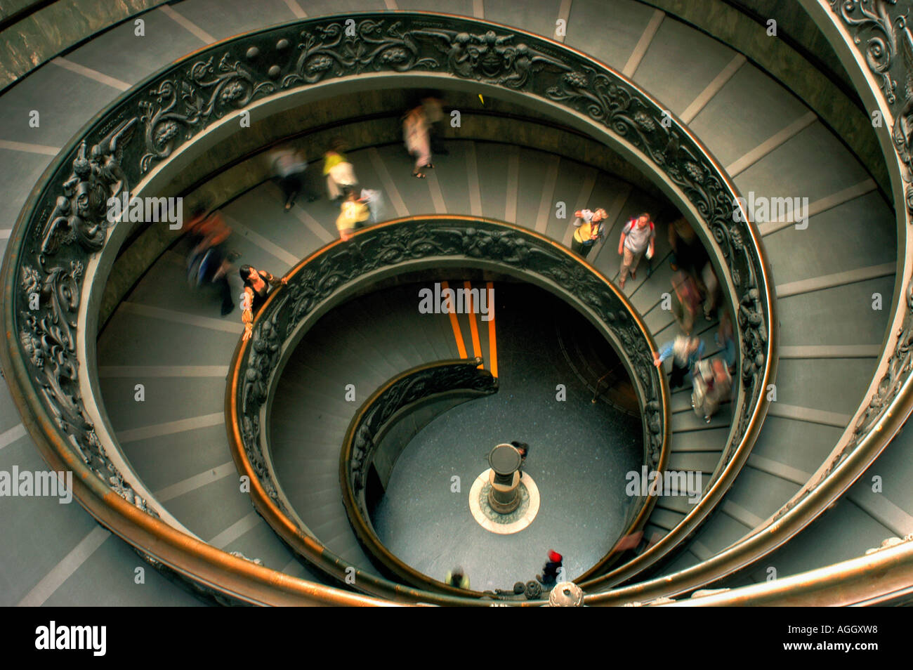 Spiral staircase in Vatican Museum, Vatican, Rome, Italy Stock Photo