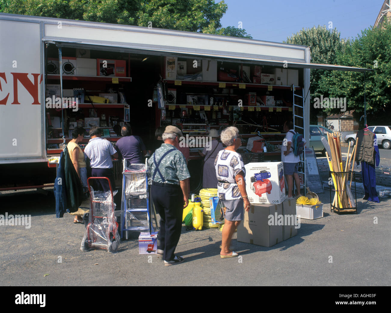 Travelling hardware store France Stock Photo Alamy