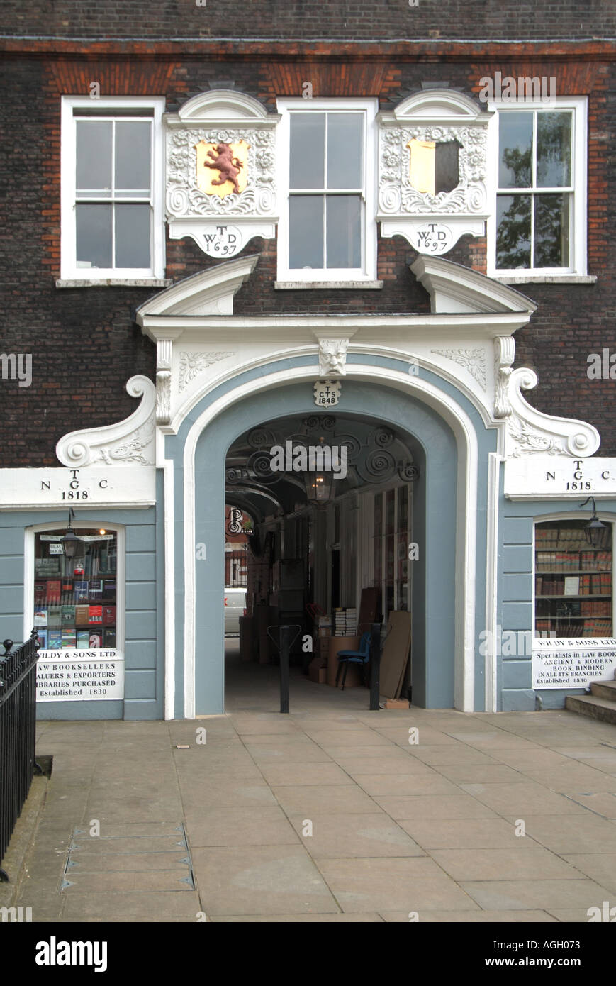 Wildy and Sons book shop in Lincolns Inn Archway selling law books