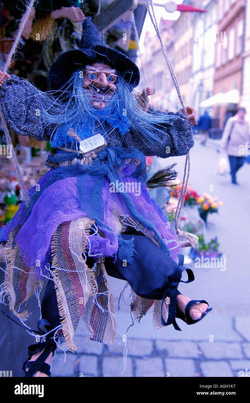 witch puppet, Old Town, Prague, Czech Republic Stock Photo Alamy
