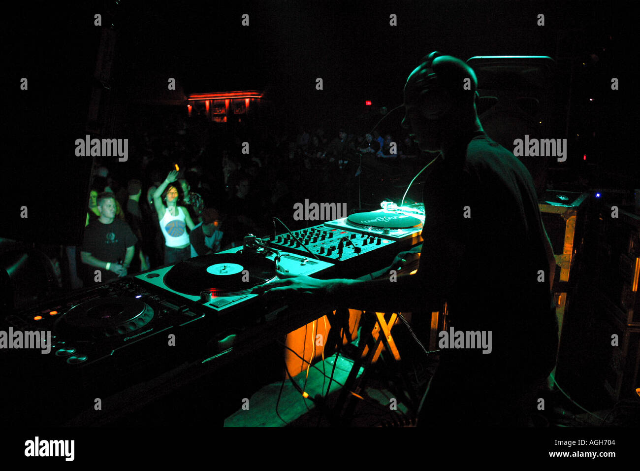 dj hyper playing at a club in tampa florida Stock Photo