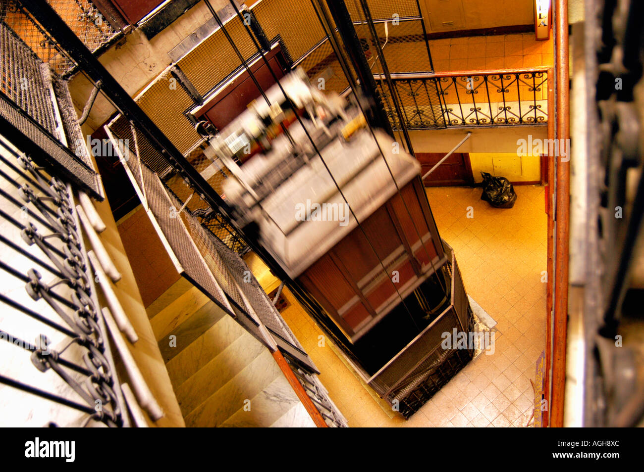 oldfashioned elevator, Rome, Italy Stock Photo Alamy