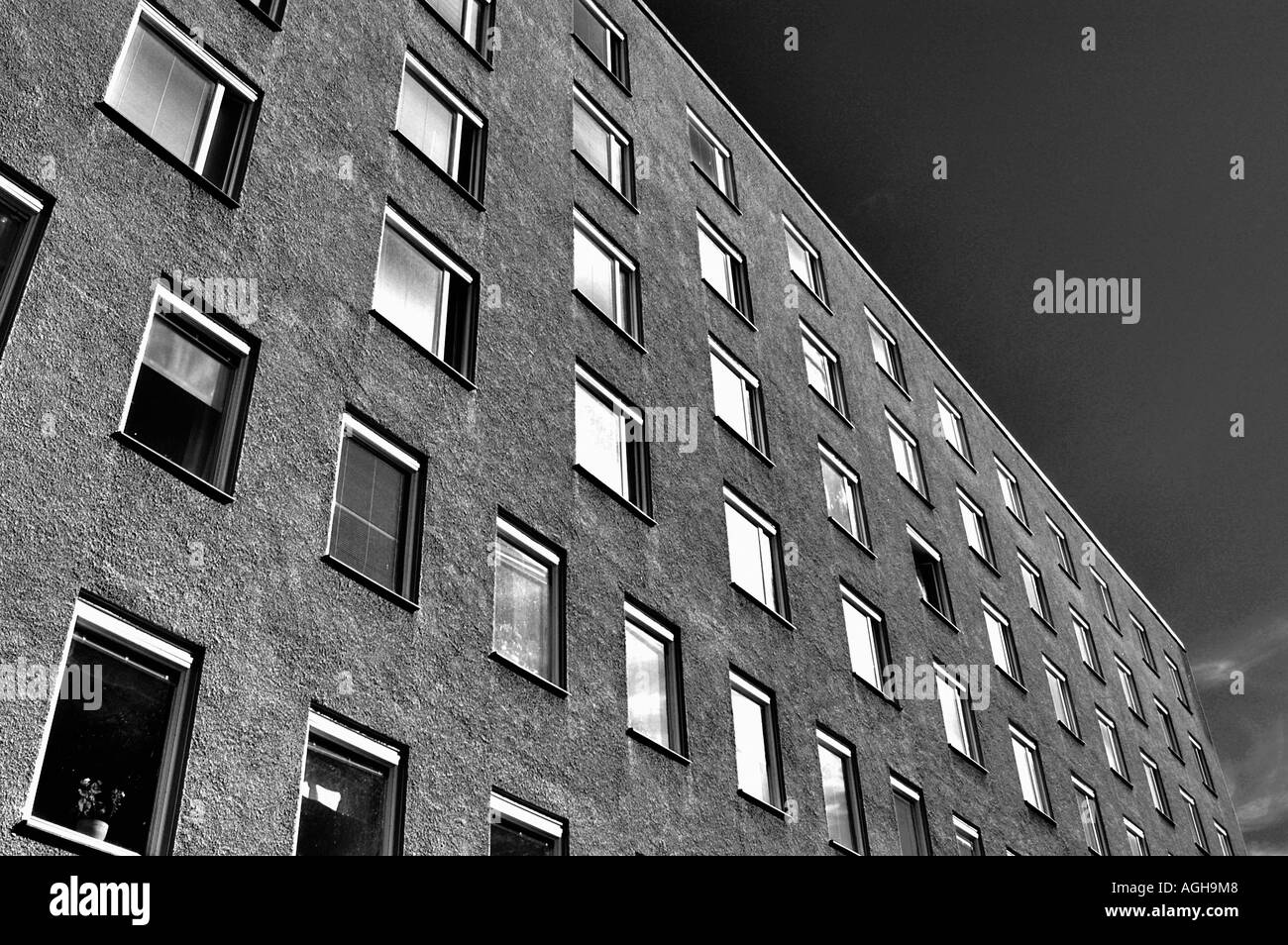 apartment building in the suburb, Stockholm, Sweden Stock Photo