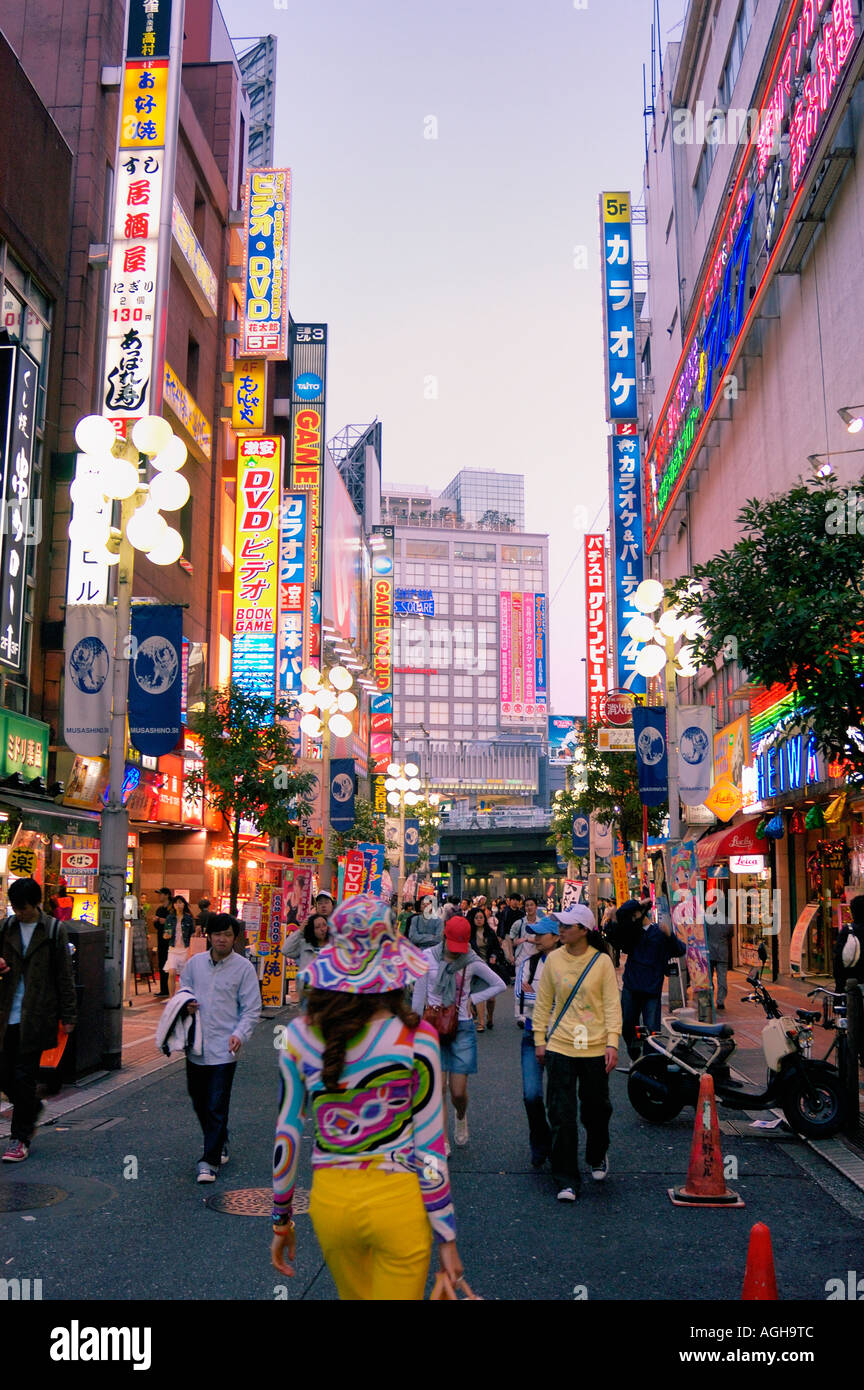 people strolling after work in Shinjuku, Tokyo, Japan Stock Photo