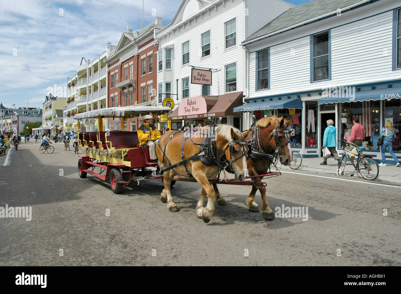 Mackinac Mackinaw Island in Michigan between the Upper and Lower