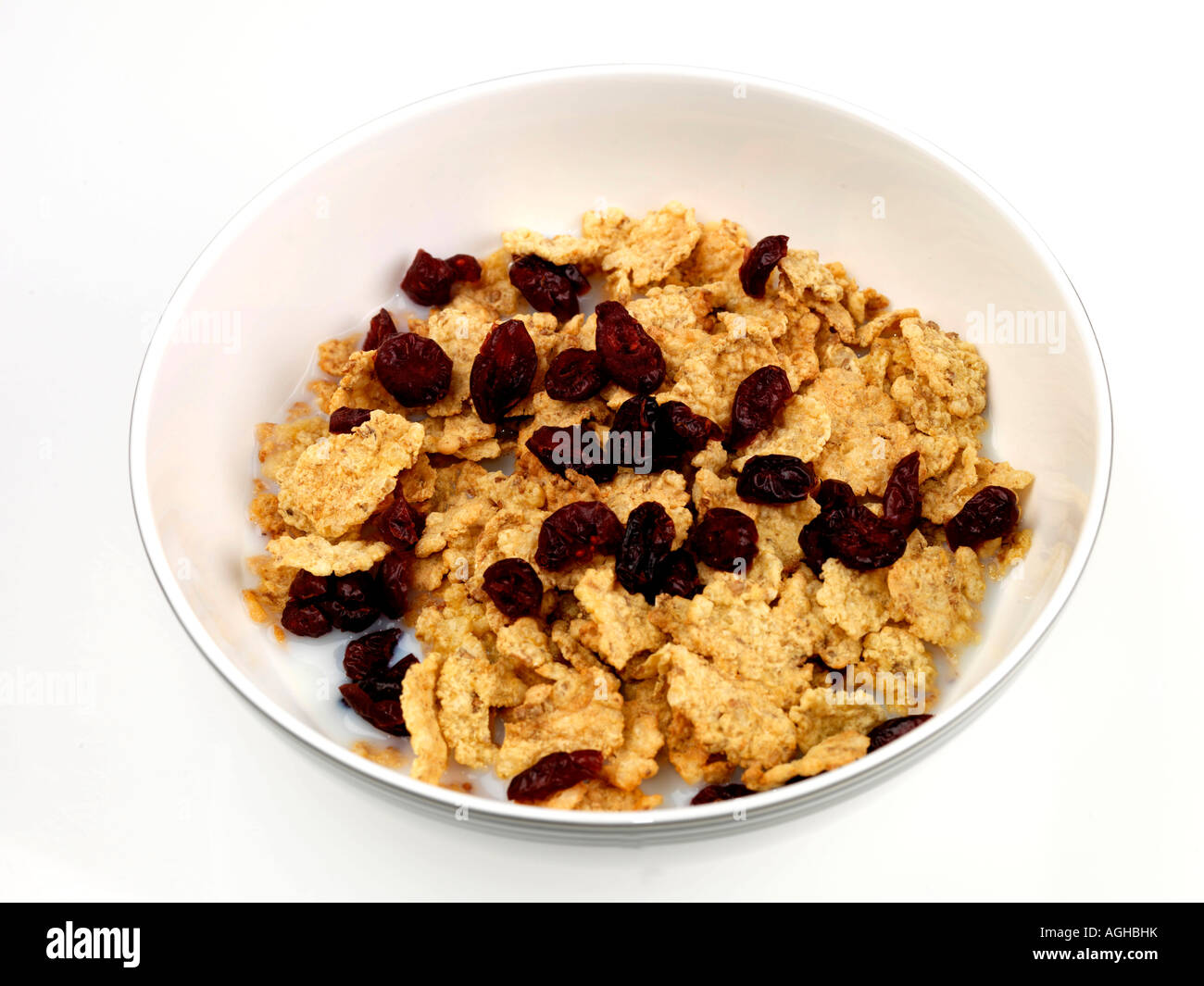 Breakfast Cereal with Red Berries Stock Photo - Alamy