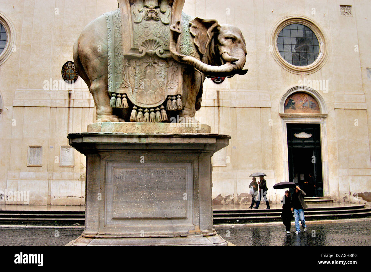 famous statue of an elephant, Rome, Italy Stock Photo Alamy