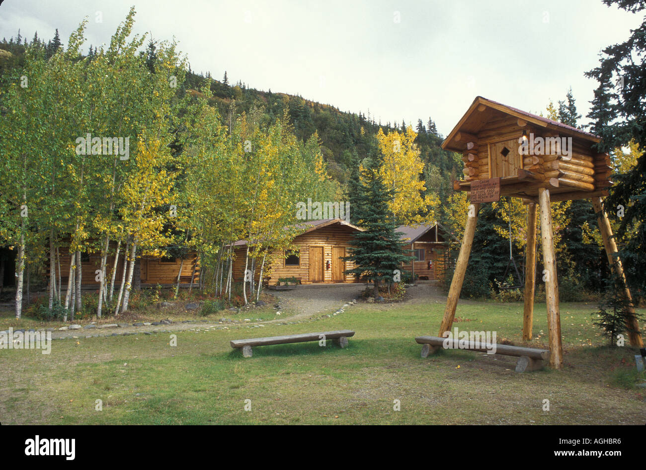 USA Alaska Denali National Park Wonder Lake area Kantishna Roadhouse ...
