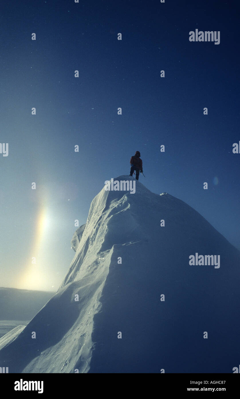 Reaching the top of iceberg, Antarctica Stock Photo