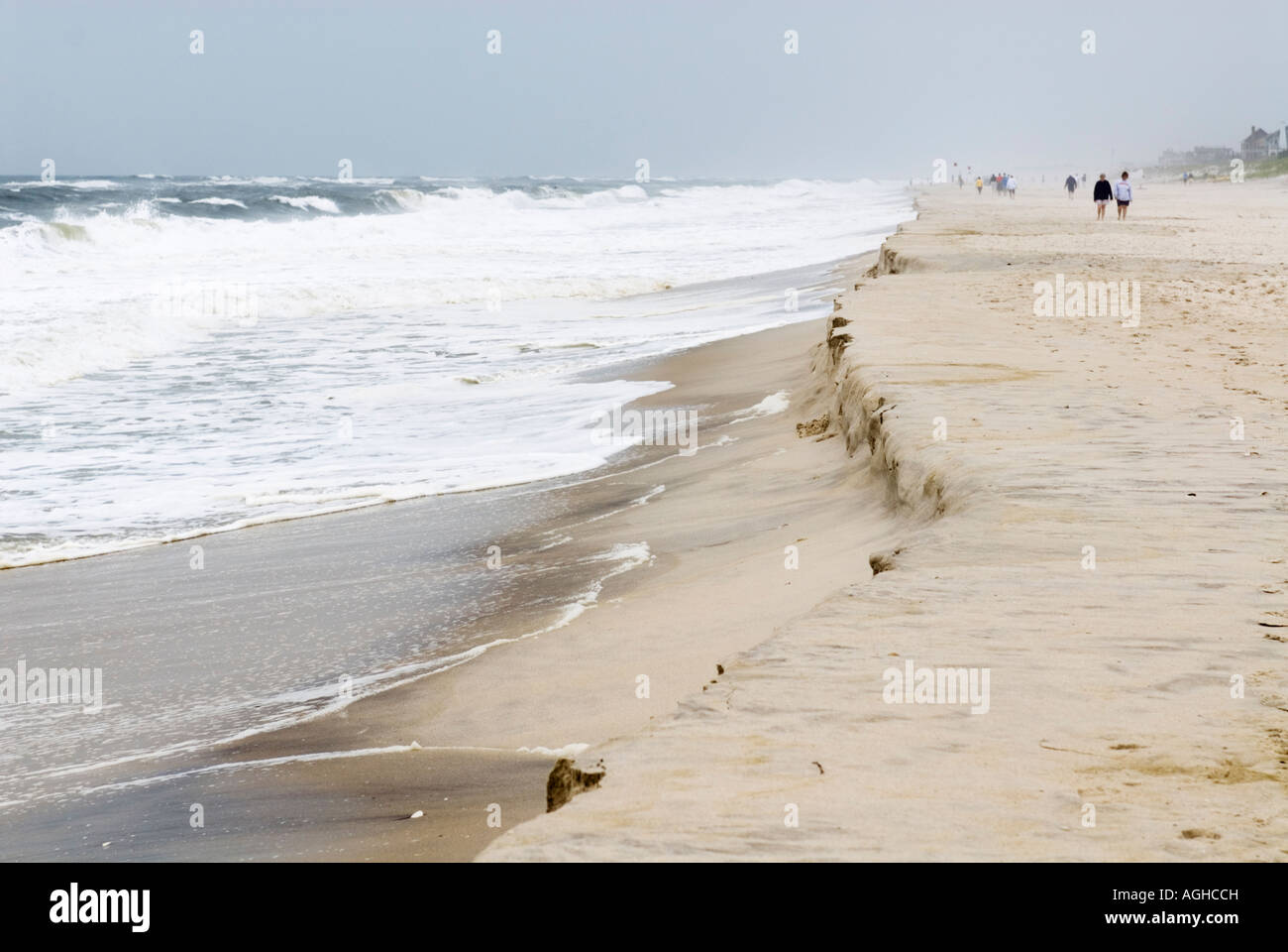 Beach Erosion After Hurricane Fire Island Long Island New