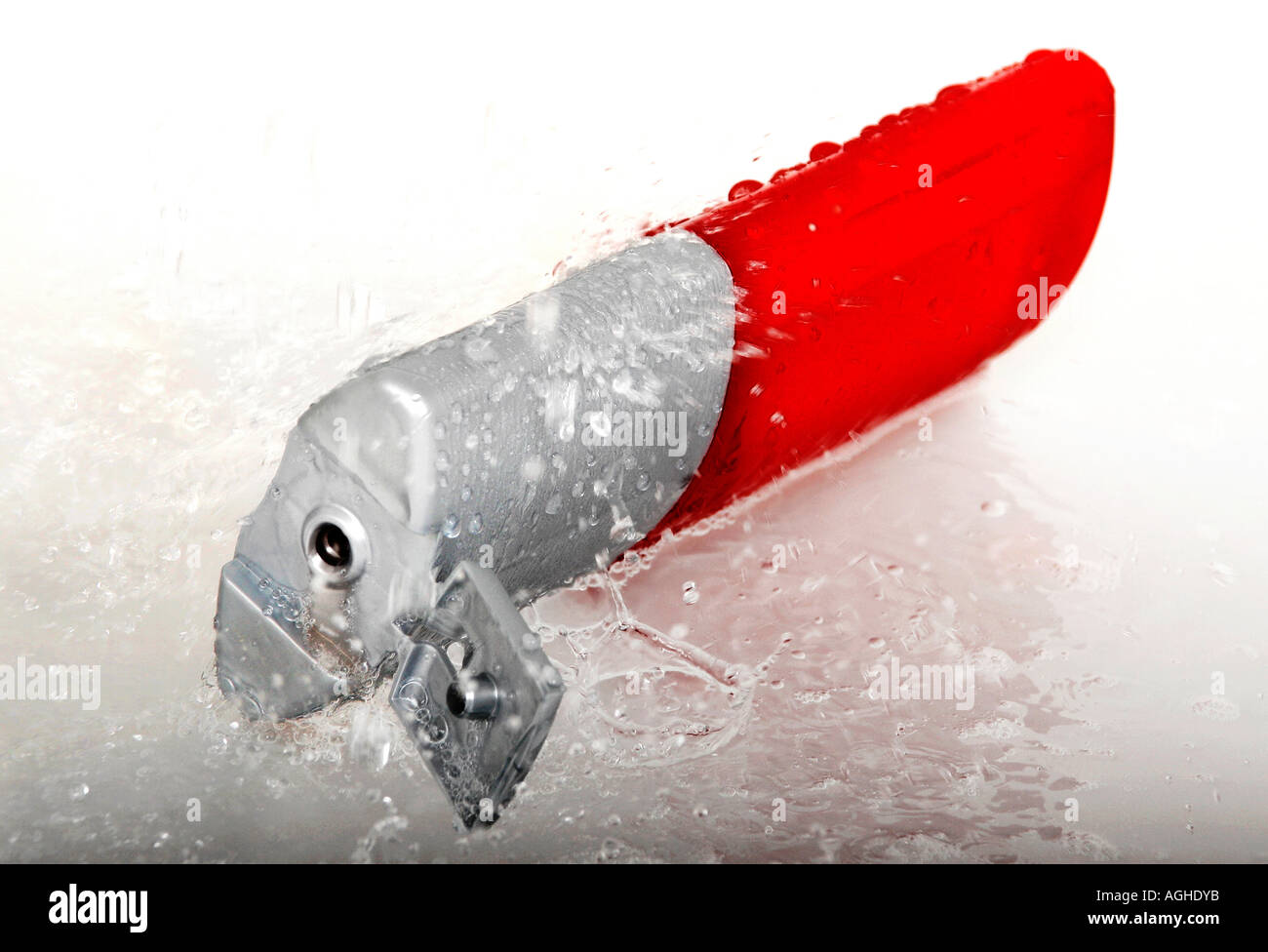 Shampoo bottle close up Stock Photo