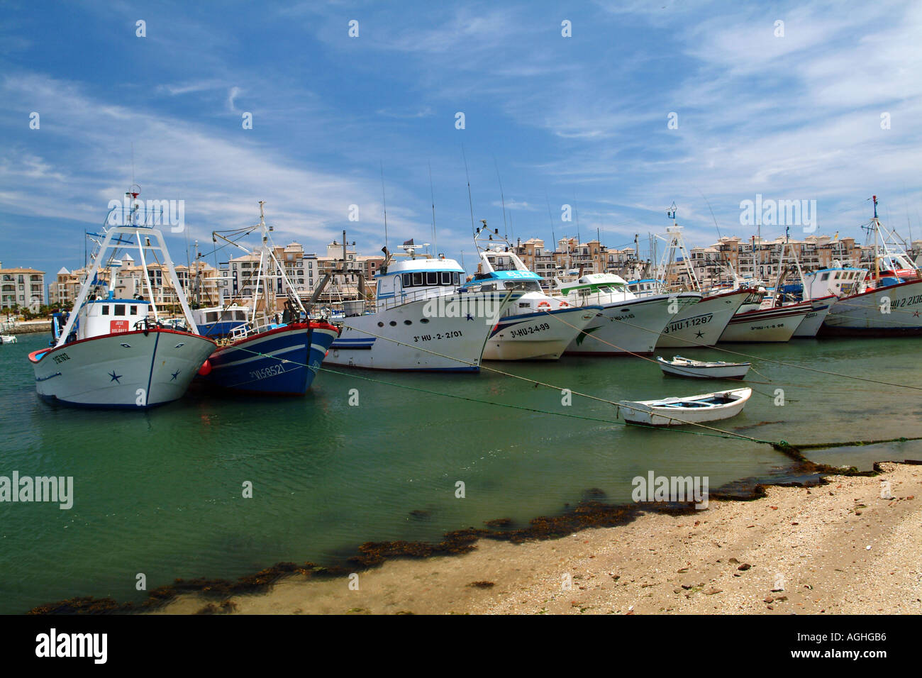 Fishing boats Punta del Moral Ayamonte Huelva Spain Stock Photo - Alamy