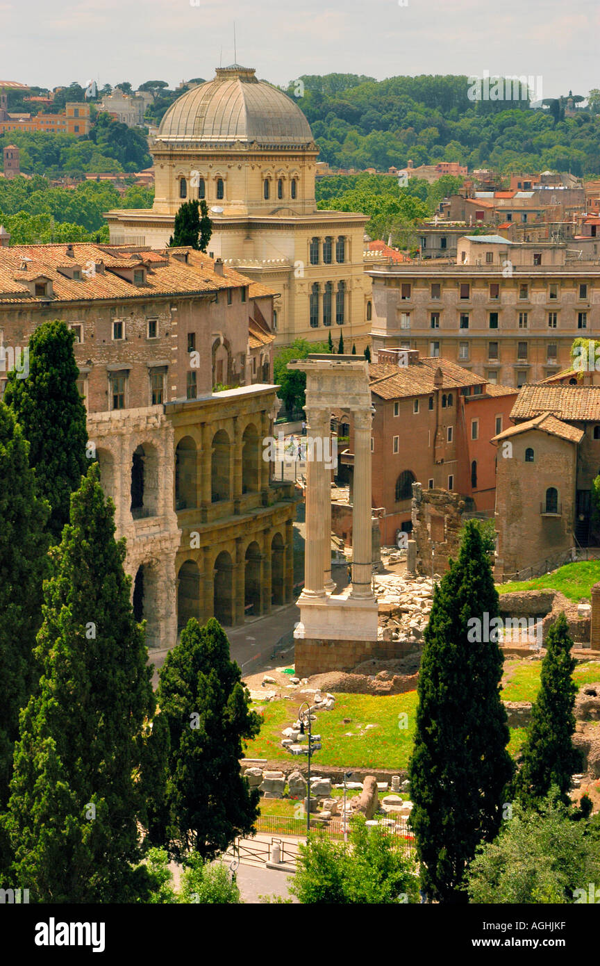 Teatro di Marcello, view from Palazzo dei Conservatori, Rome, Italy Stock Photo