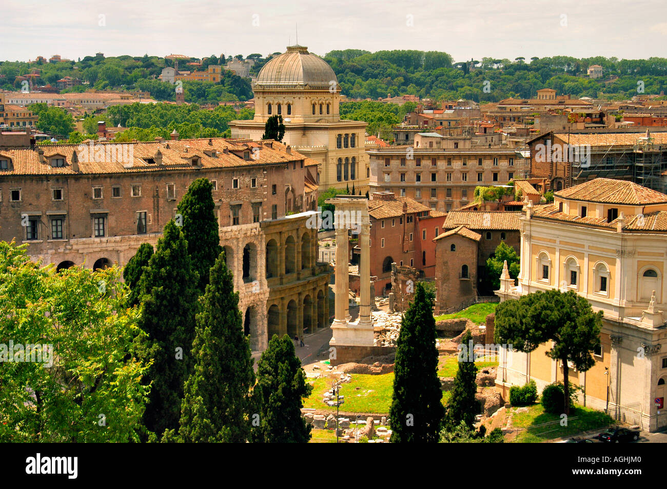 Teatro di Marcello, view from Palazzo dei Conservatori, Rome, Italy Stock Photo