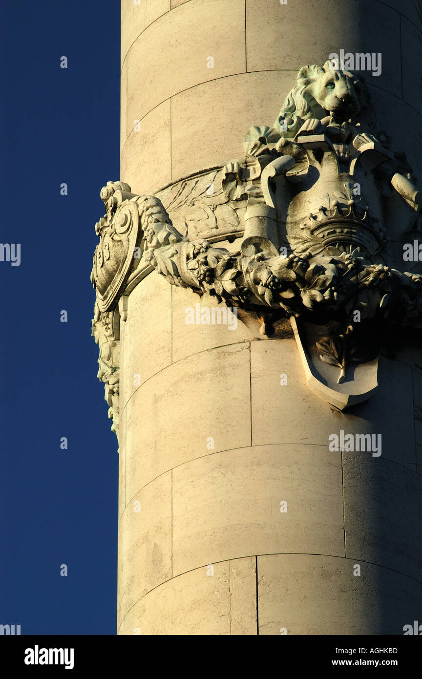 Pillar of the Girondins Monument Bordeaux France Stock Photo