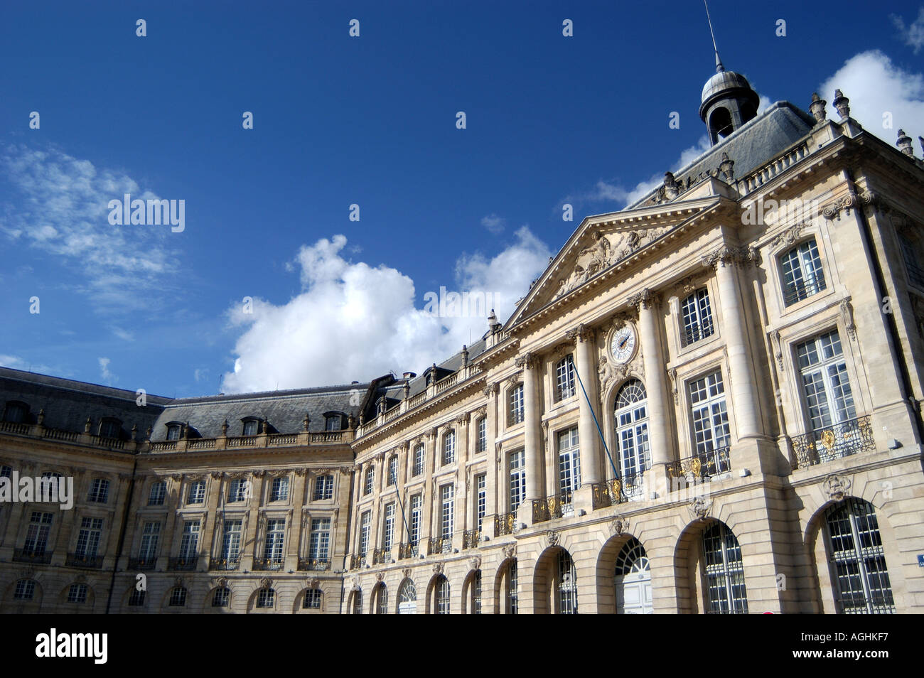 Architecture of Place de la Bourse Bordeaux France Stock Photo