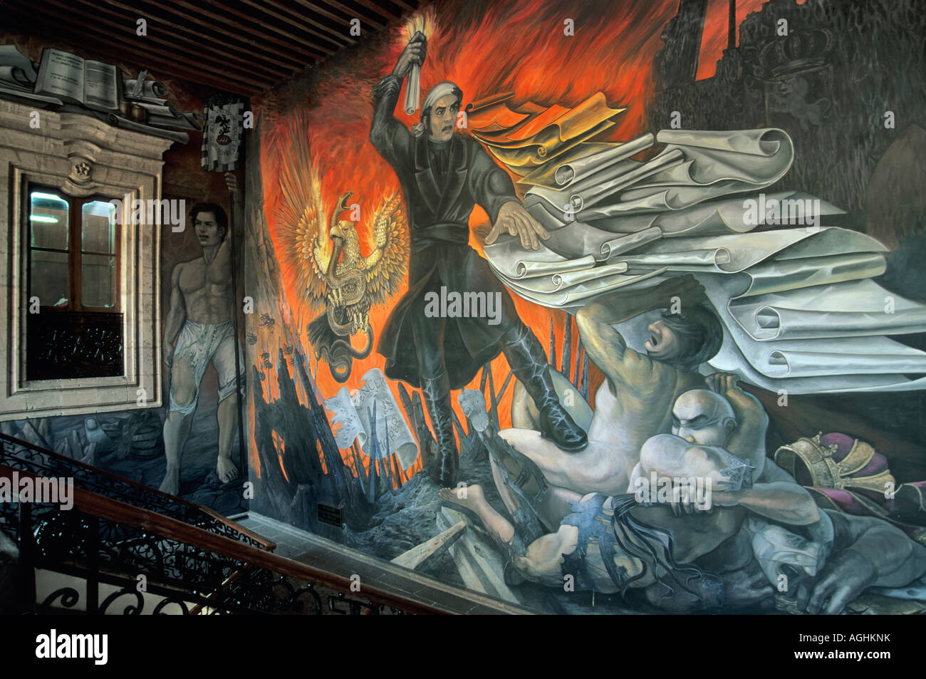 Mural of the revolutionary hero Jose Maria Morelos, by Agustin Cardenas