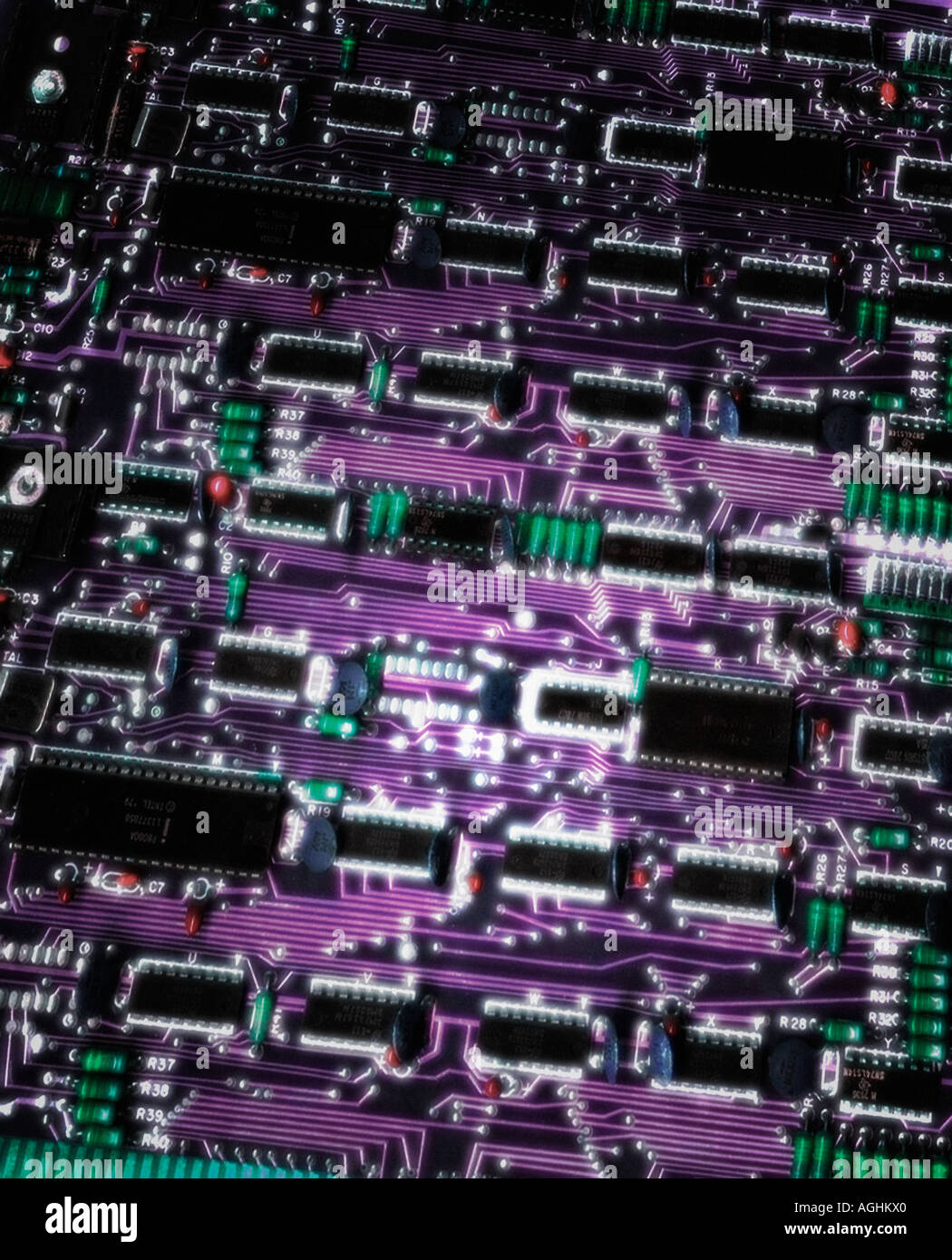 connected microprocessors, microarray Stock Photo - Alamy