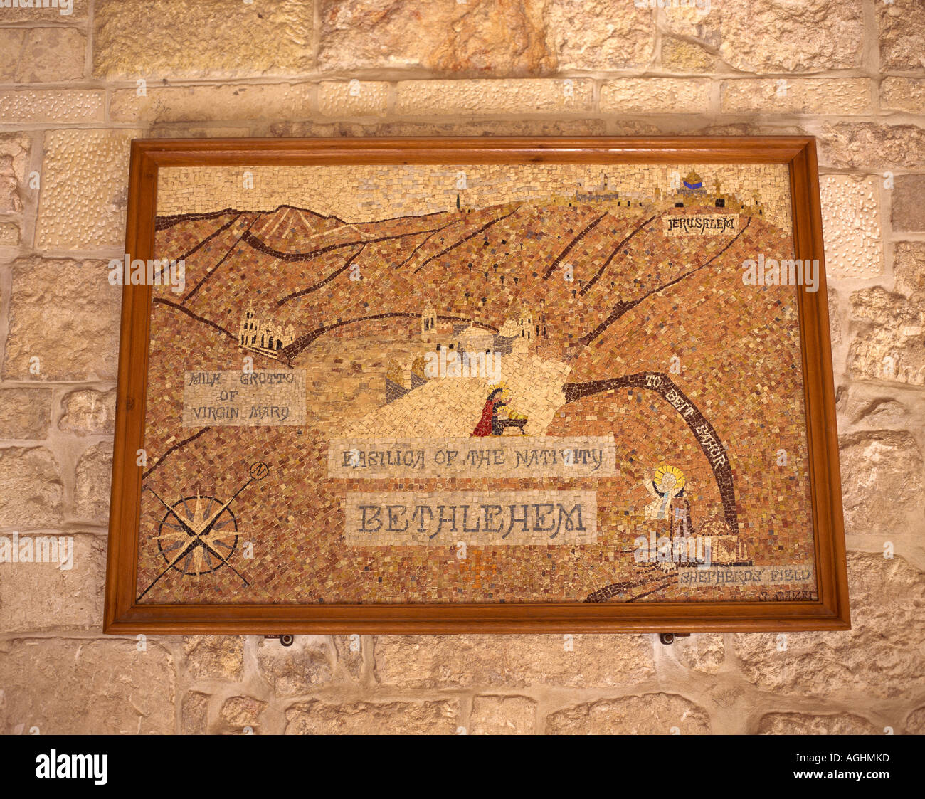 Israel Bethlehem Village Church of the Nativity Mural Stock Photo Alamy