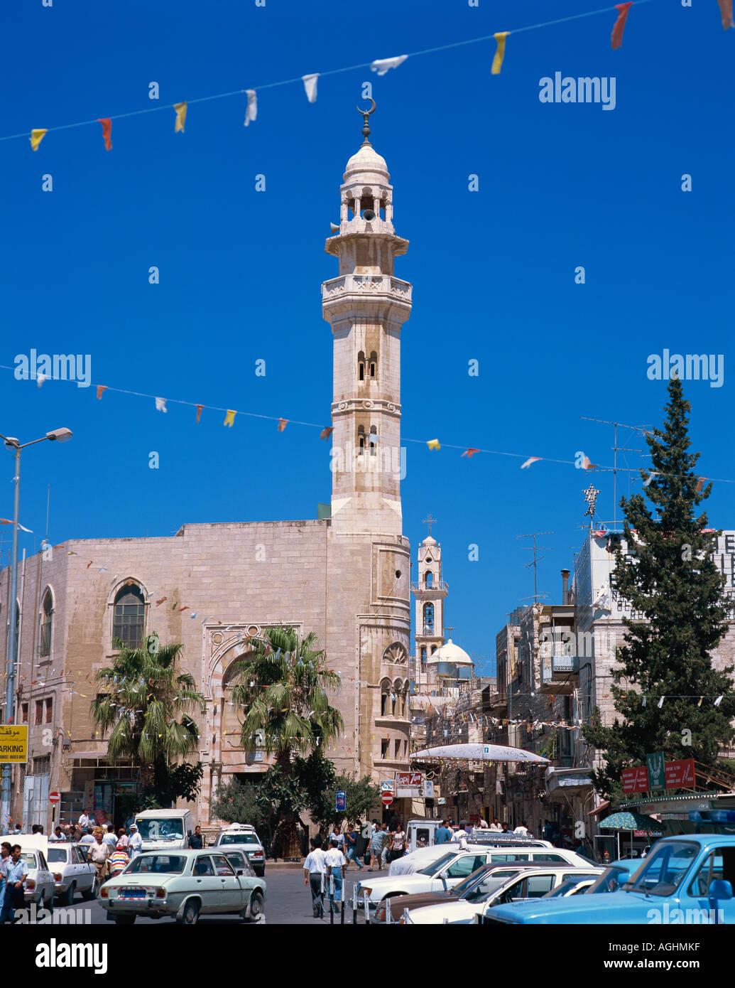 Israel Bethlehem Village Manger Square Omar Mosque Stock Photo - Alamy