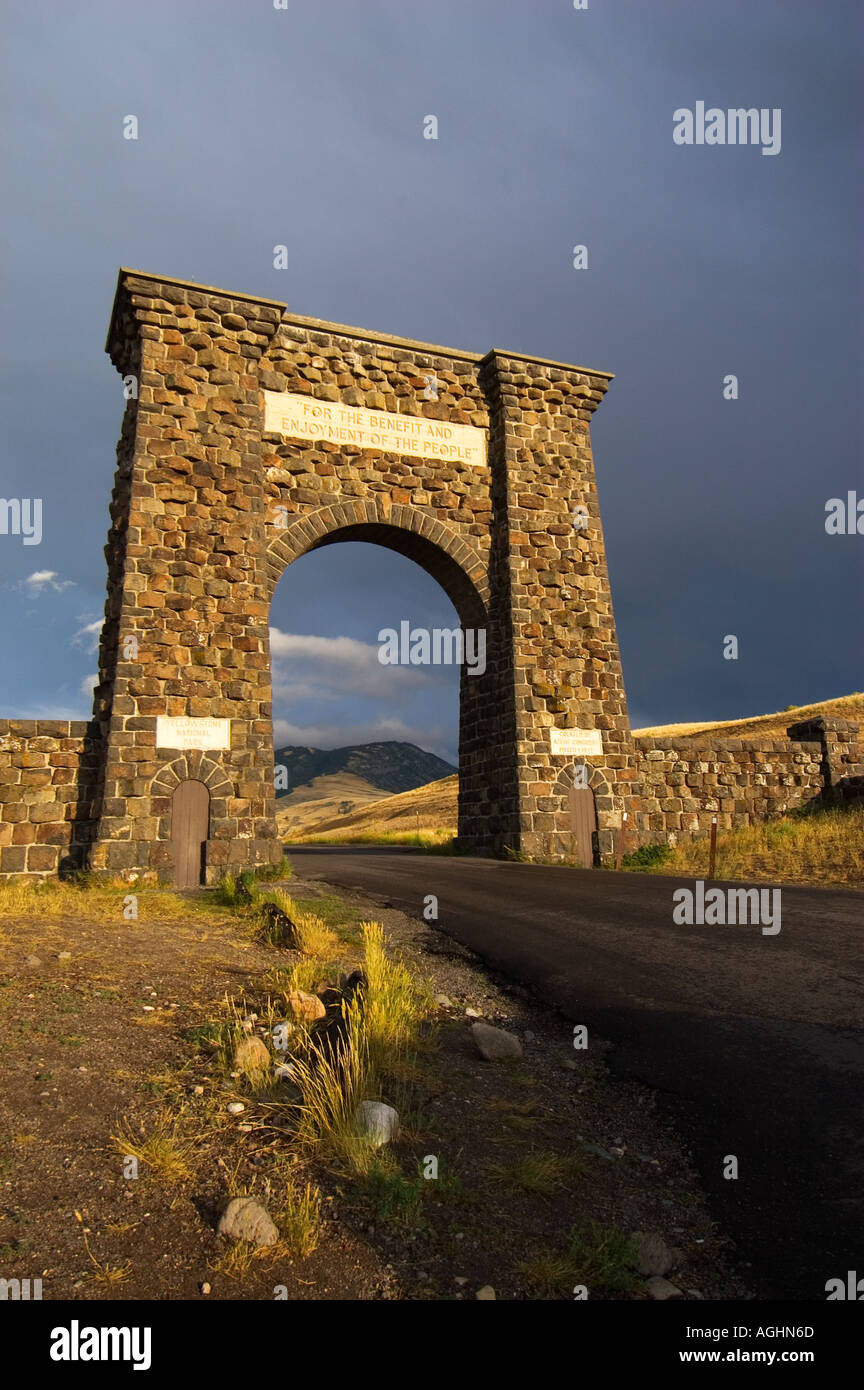 Historic North entrance to Yellowstone National Park in Gardiner
