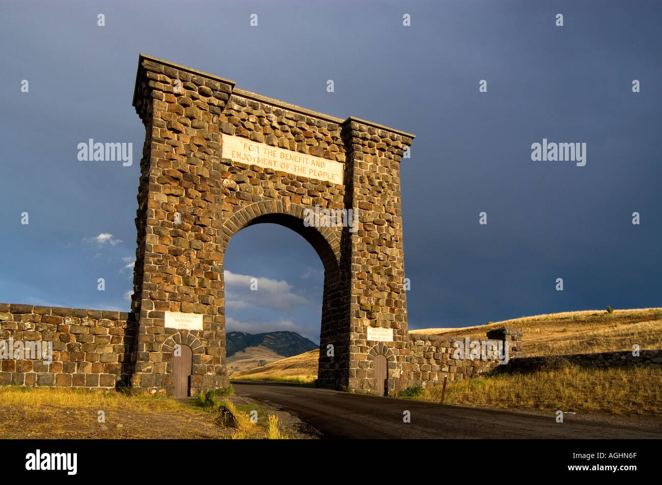 Historic North entrance to Yellowstone National Park in Gardiner