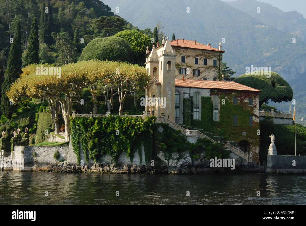 THE VILLA DEL BALBIANELLO IN LENNO LAKE COMO ITALY Stock Photo