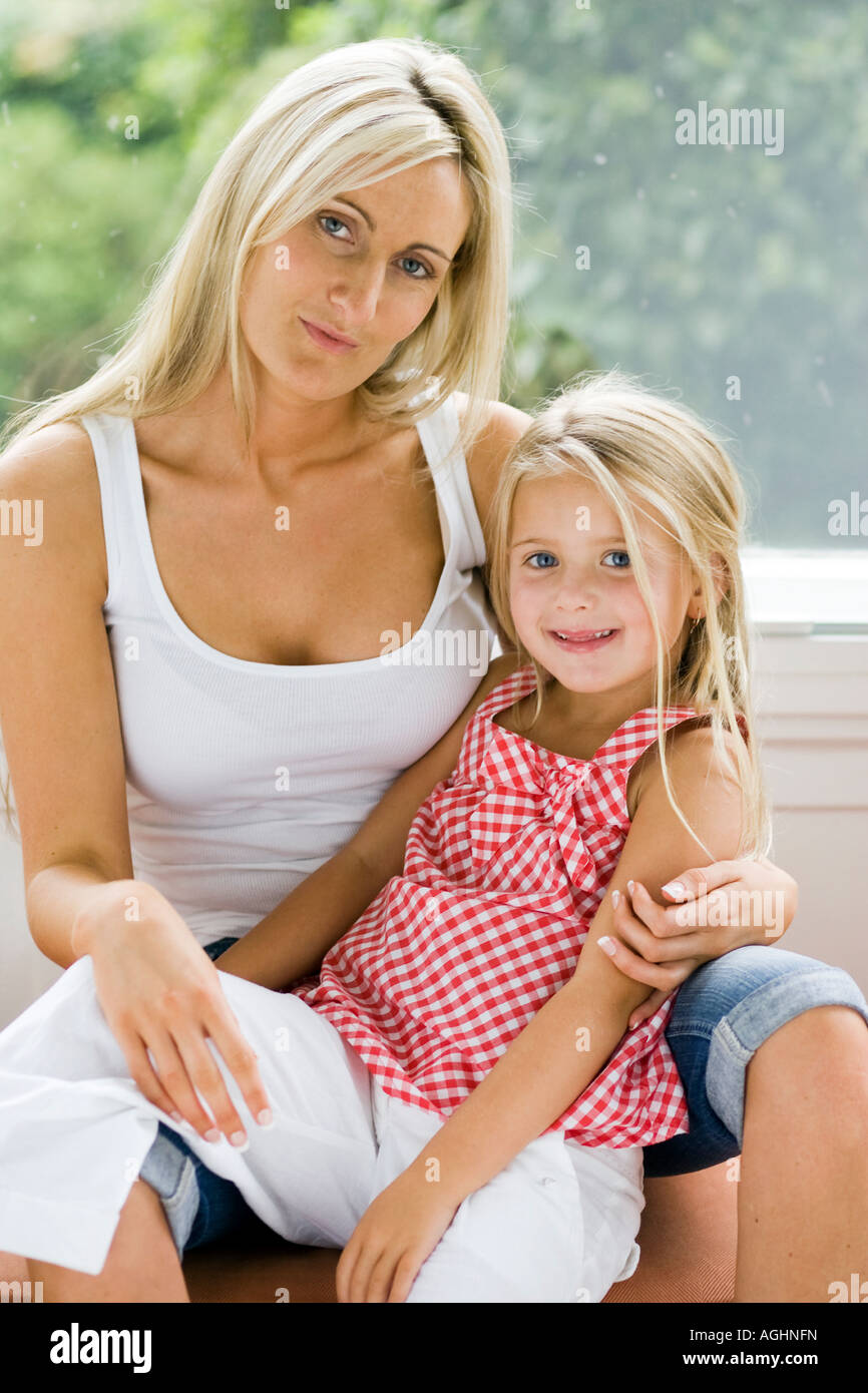 mother and daughter portrait Stock Photo