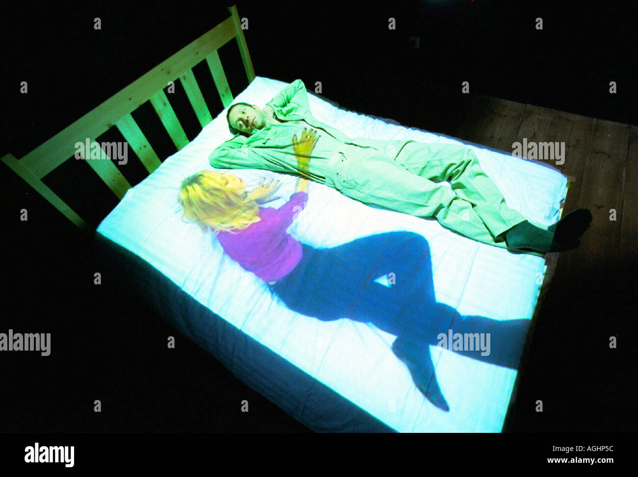 In bed with a Virtual Stranger An artist lies in bed chatting with the