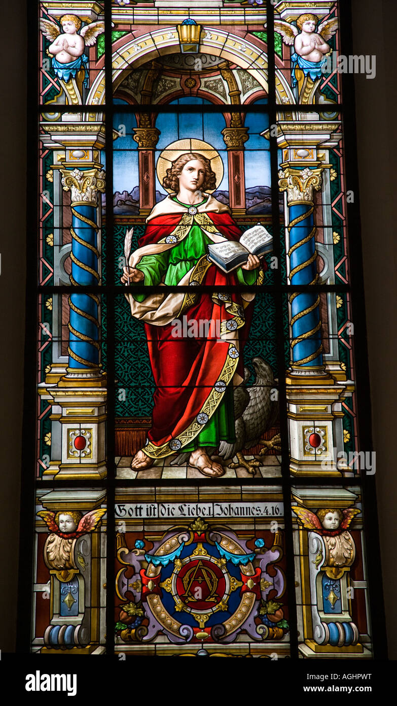 Stained glass window at the German Church in Stockholm Stock Photo Alamy