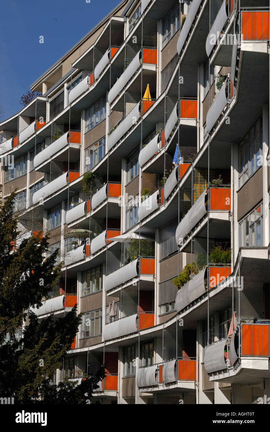 Berlin. Tiergarten. Apartment house by Walter Gropius built 1957 for