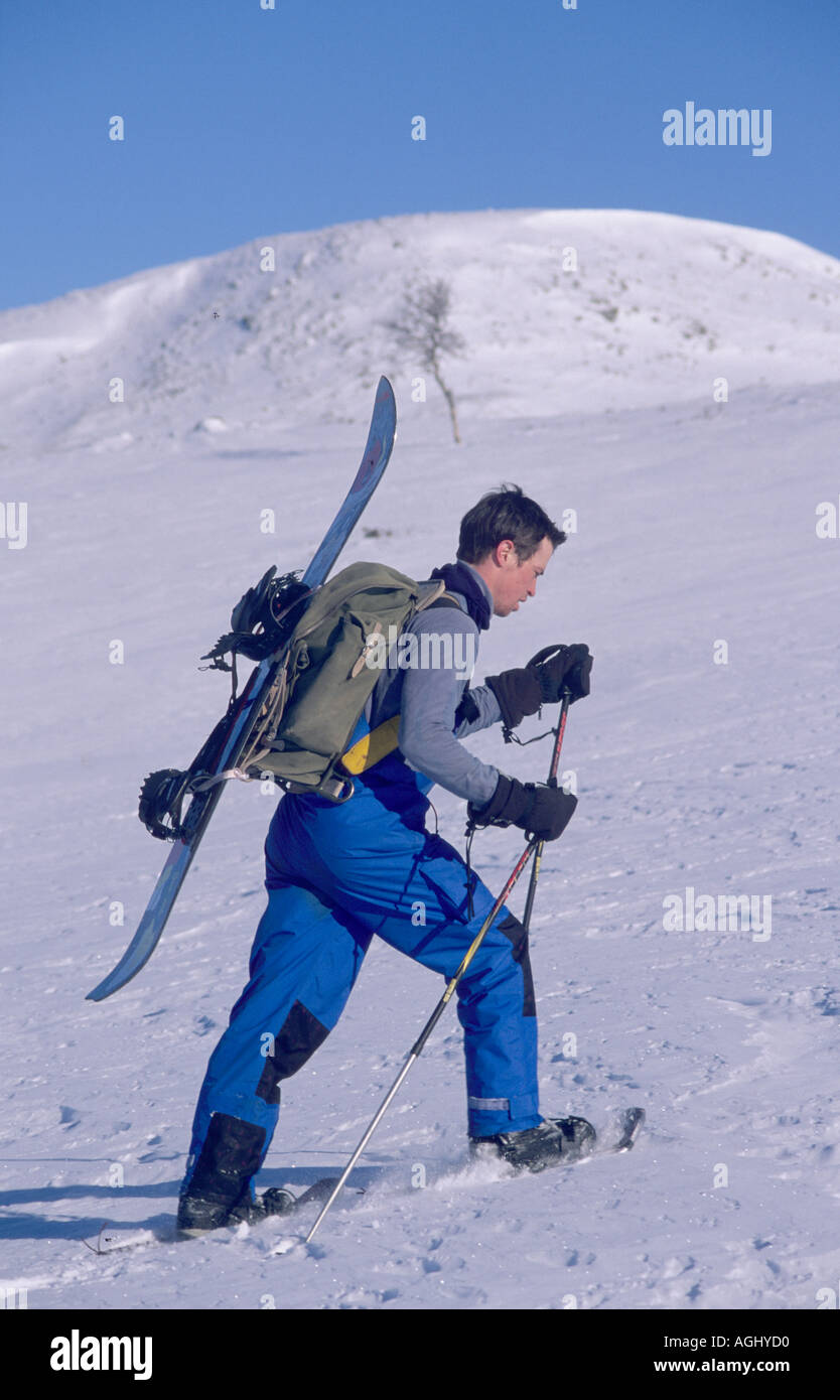 Snowshoeing and snowboarding hires stock photography and images Alamy
