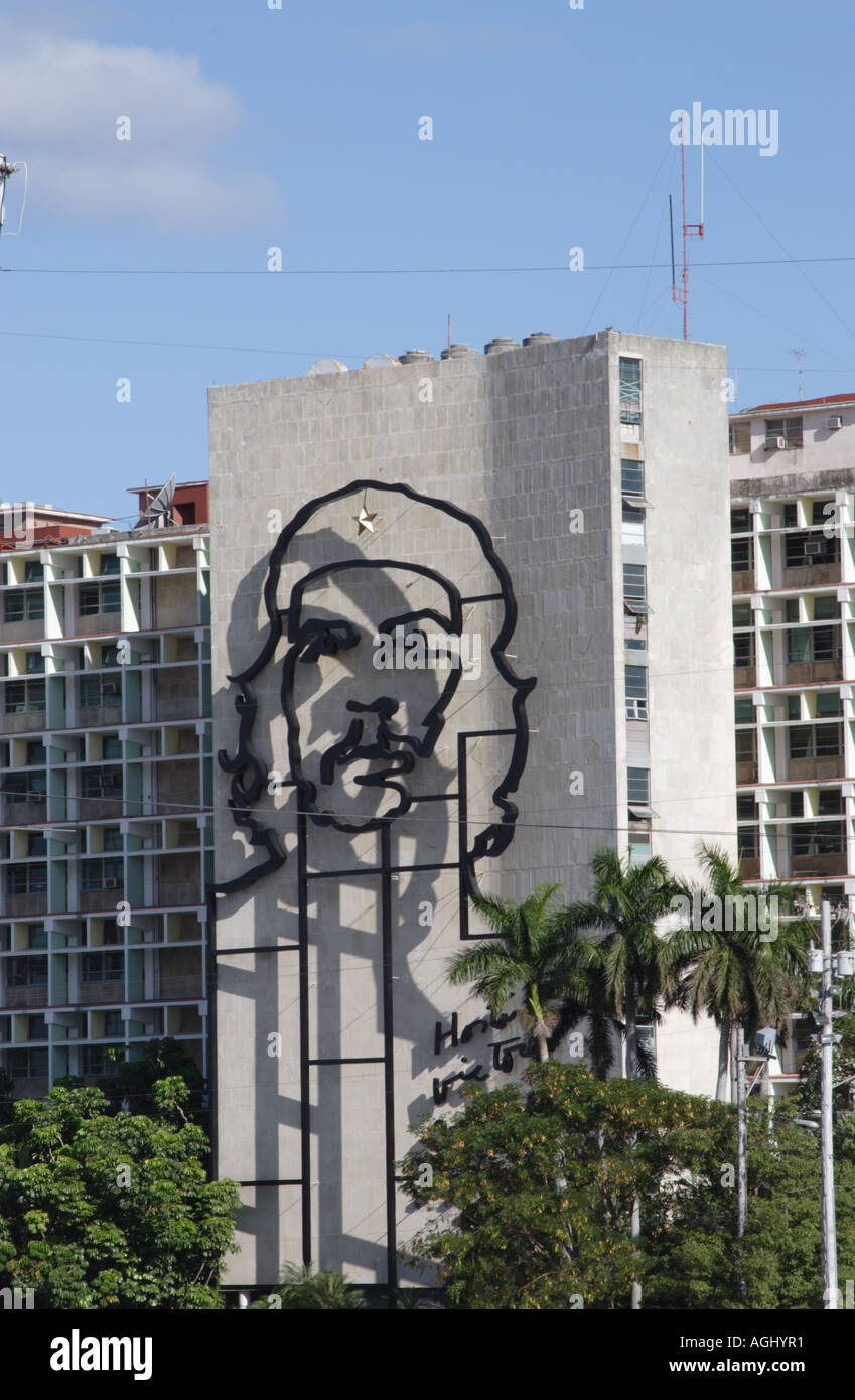 Memorial to Che Guevara at Plaza de la Revolution, Havana, Cuba Stock Photo