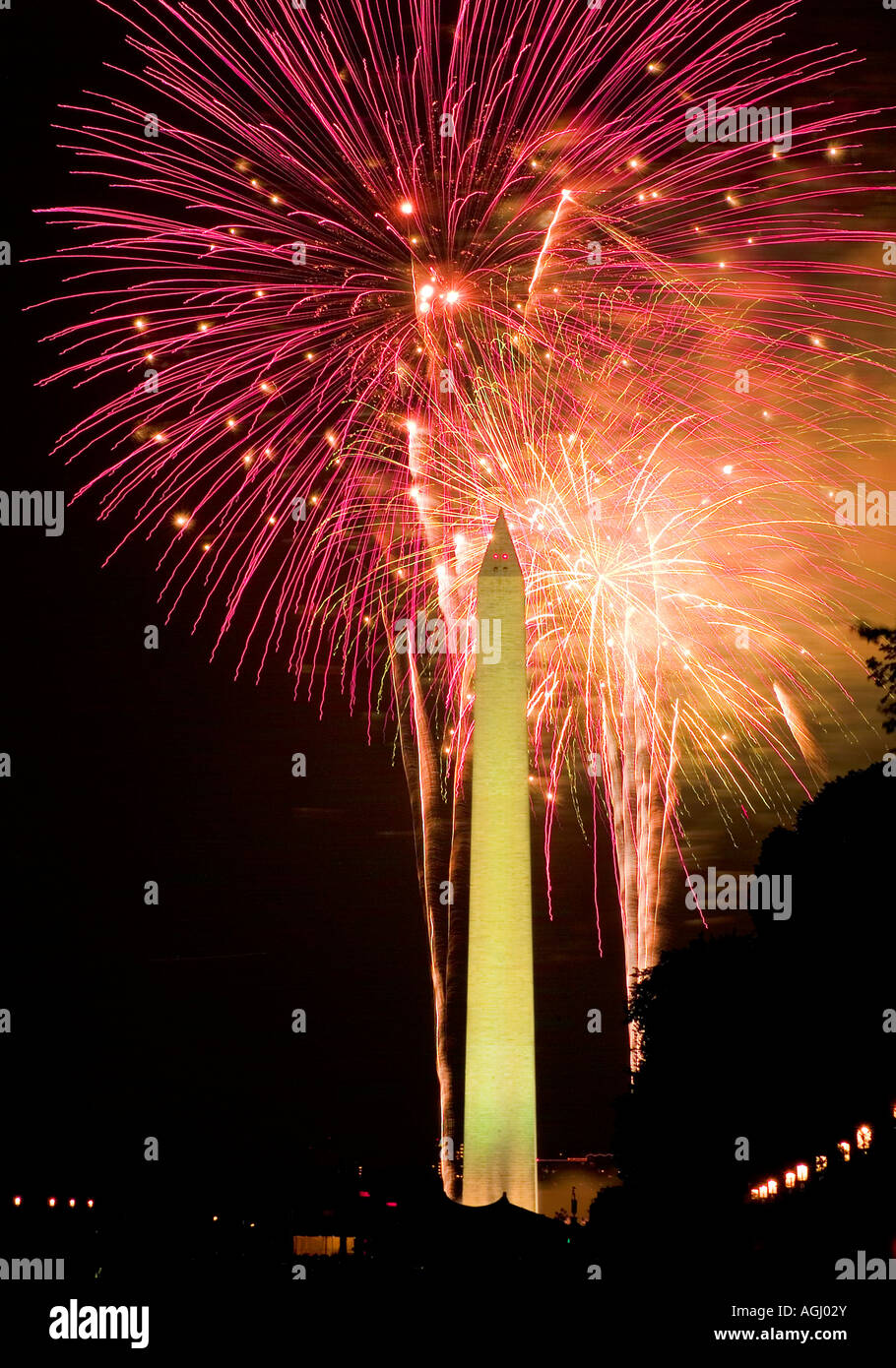 Fireworks on the National Mall Stock Photo Alamy