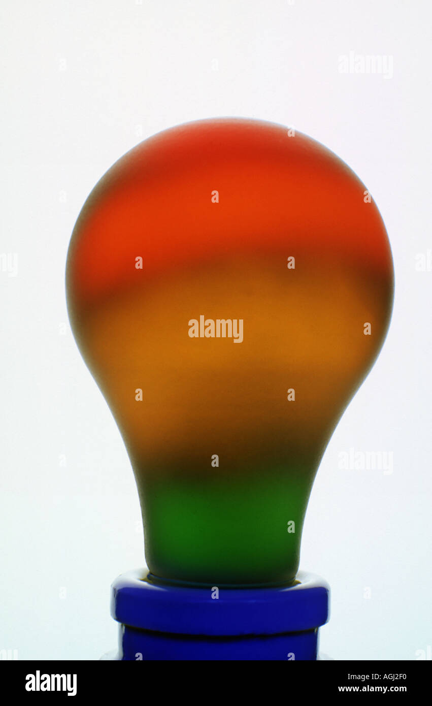 Multicolored light bulb Stock Photo