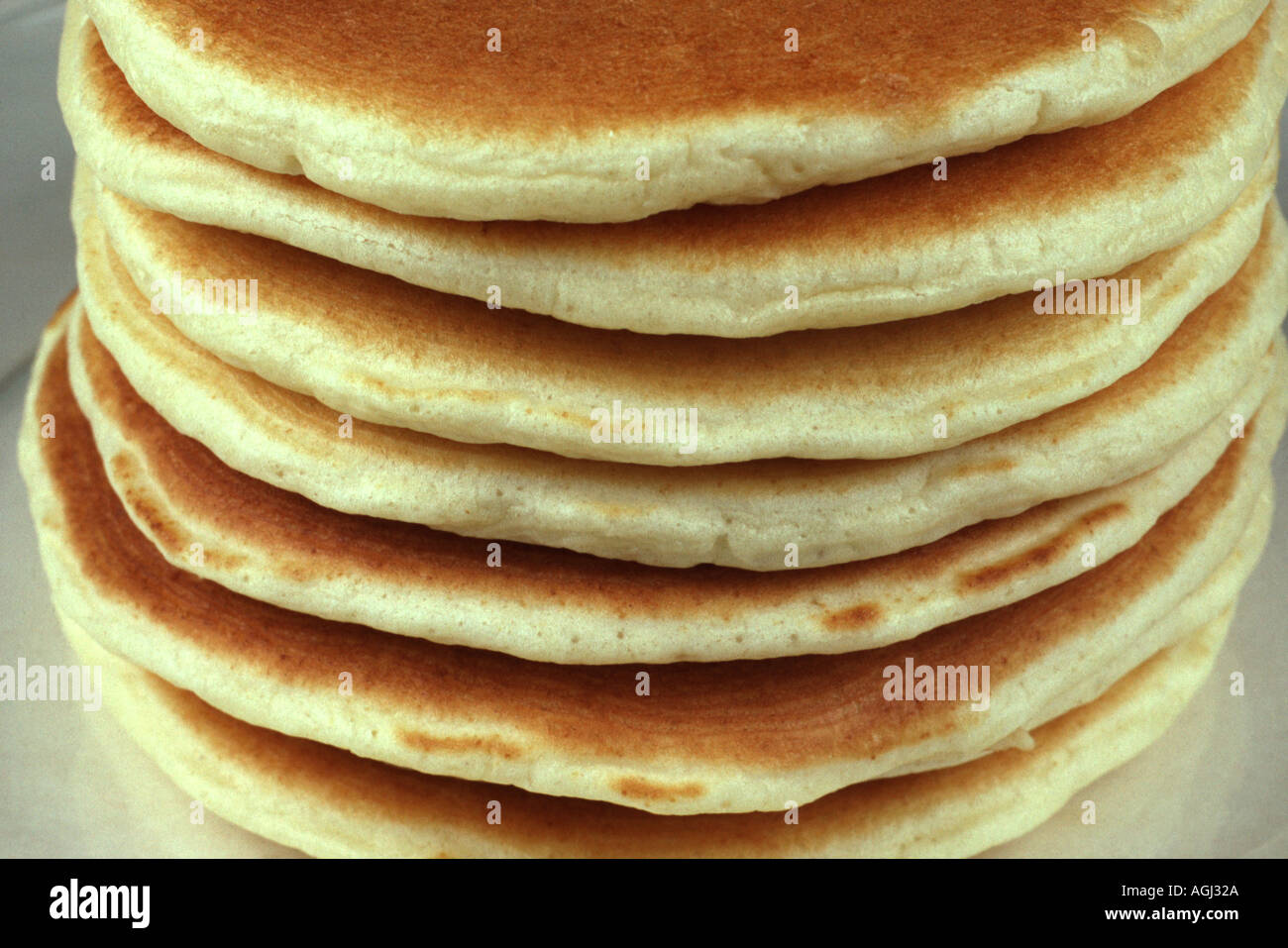 Stacked Pancakes Close Up Stock Photo Alamy