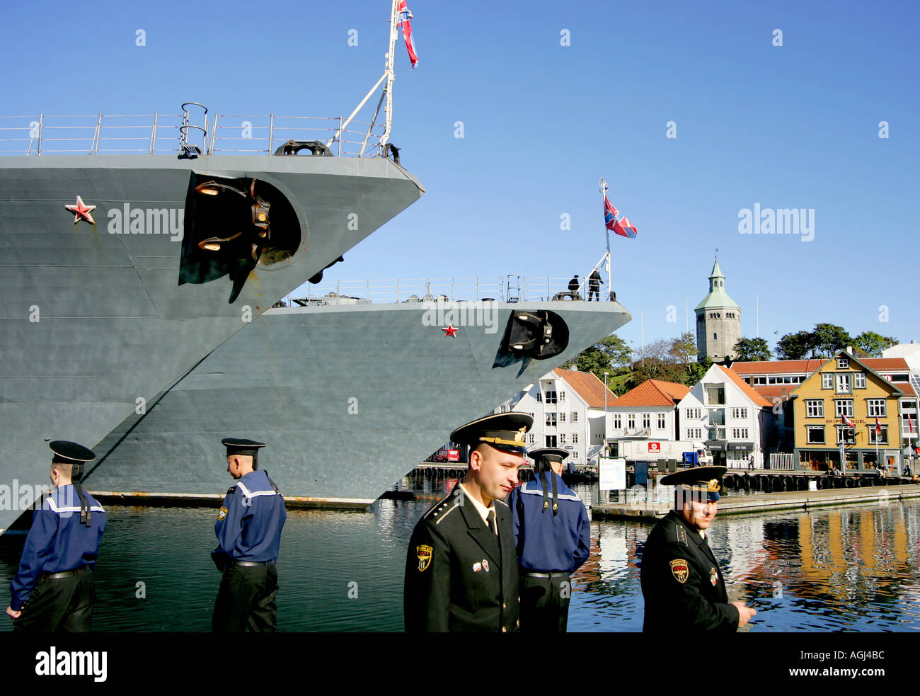 Admiral Levchenko and crew Stock Photo