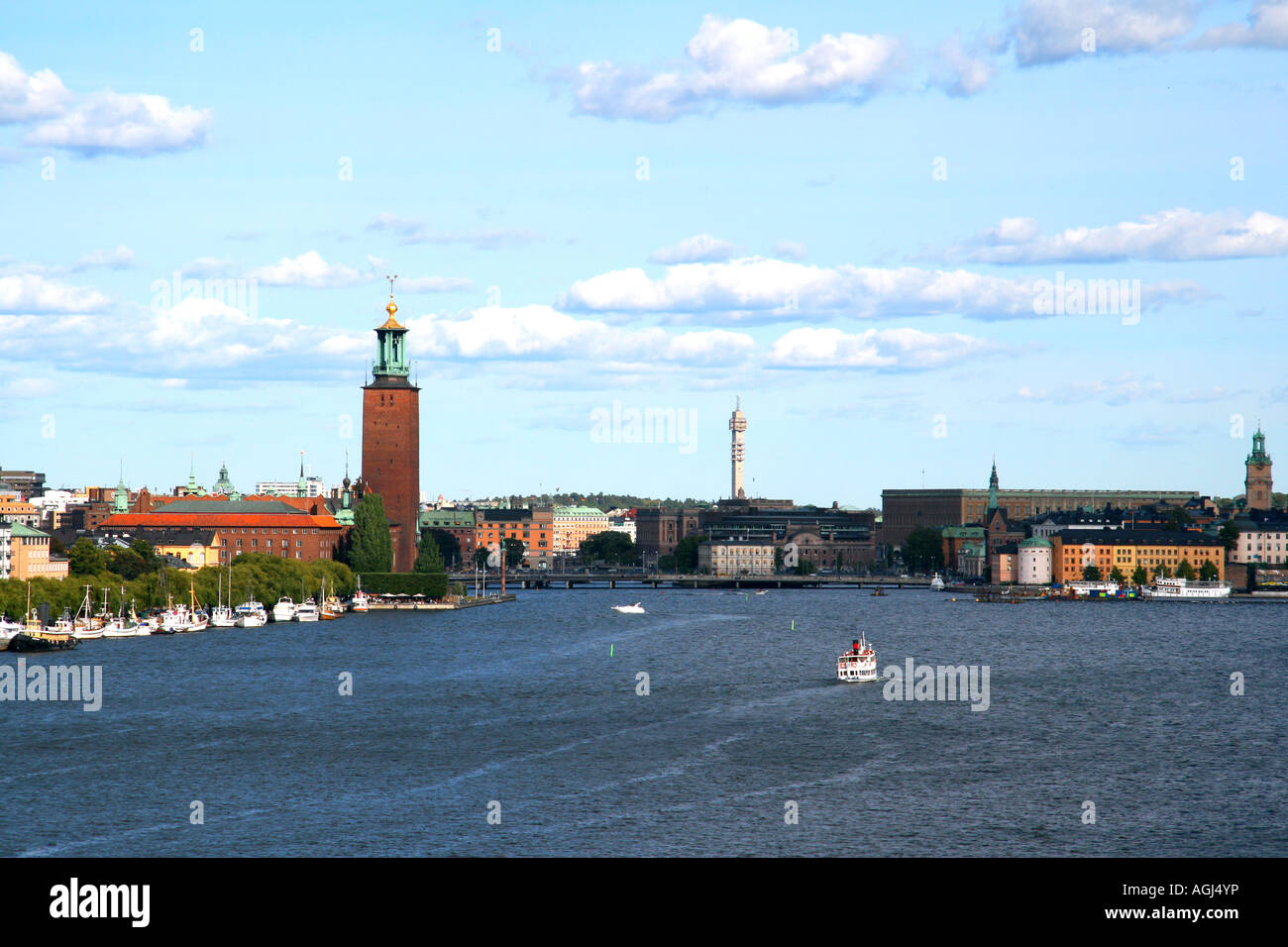 View of a cloudy Stockholm Stock Photo