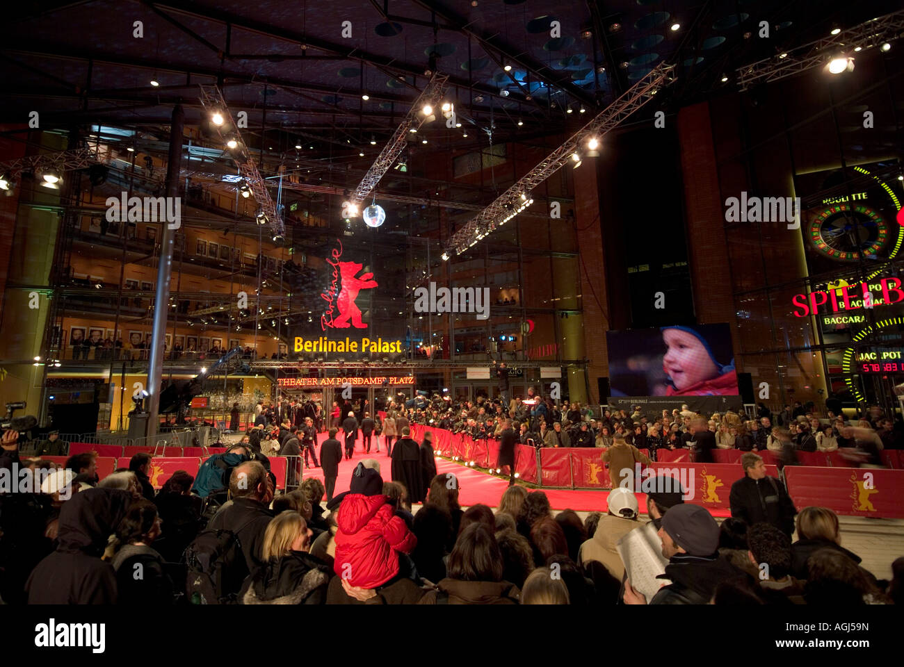 Berlinale 2007. Berlinale Palast. Red Carpet. Internationale Filmfestspiele. International Film Festival. Stock Photo