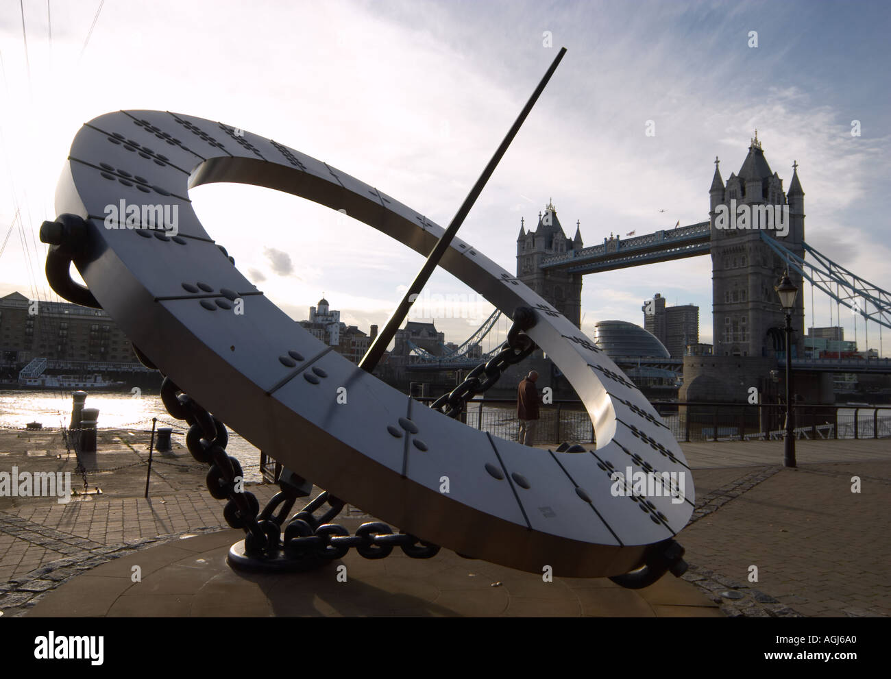 Sundial near Tower Bridge London England Stock Photo Alamy