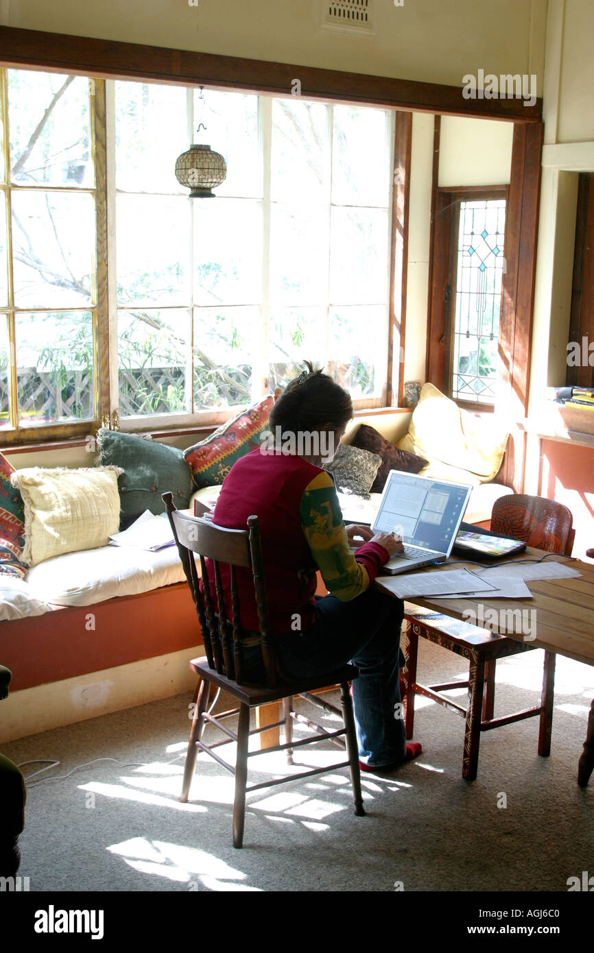 Working from home Stock Photo