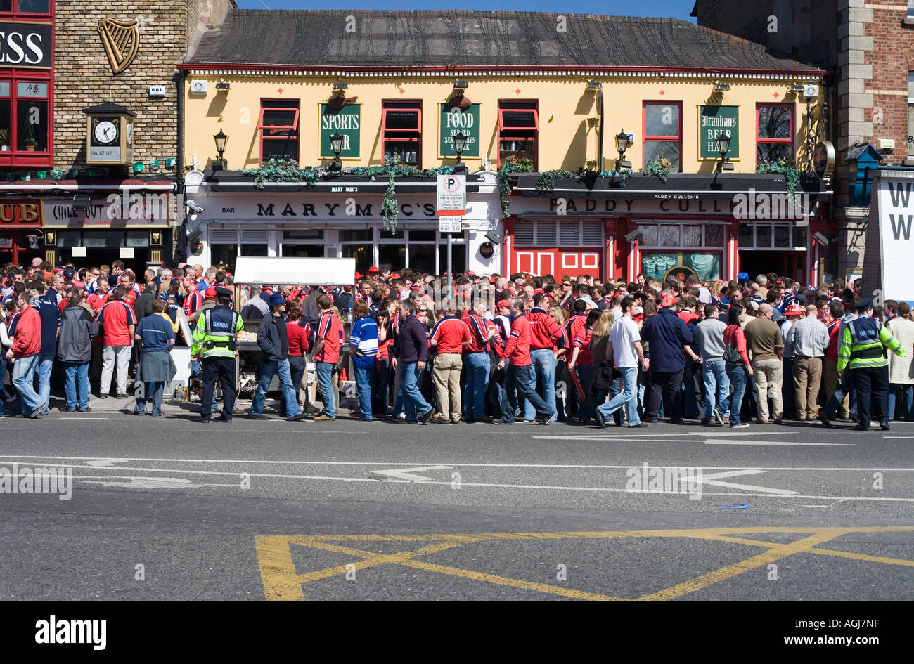 Rugby Match Lansdowne Road Dublin Ireland Stock Photo Alamy