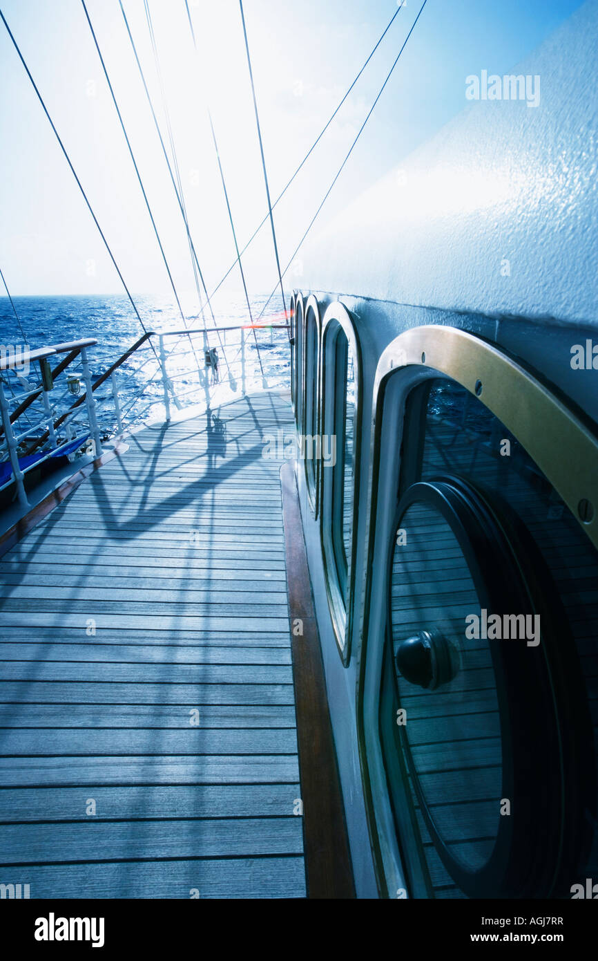 Deck of a sailing ship Stock Photo Alamy