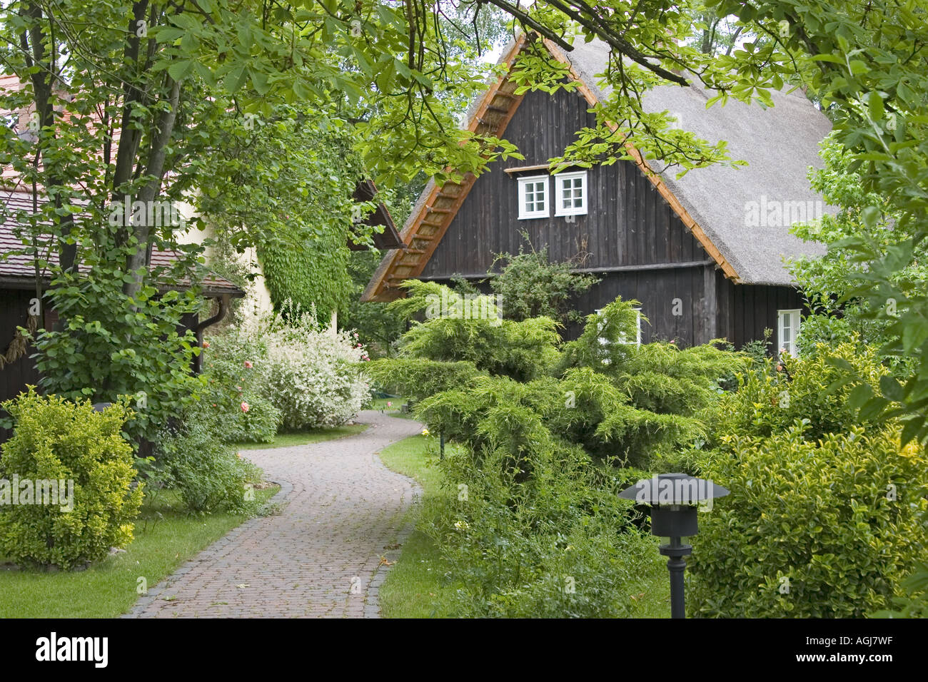 germany brandenburg spreeforest houses in the open air museum village luebbenau lehde Stock Photo