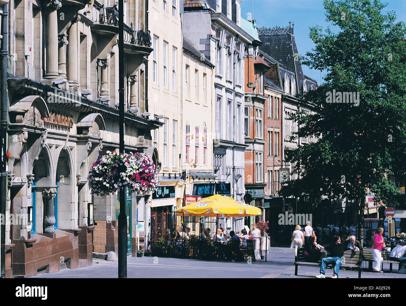 Bigg Market Newcastle Upon Tyne UK Stock Photo