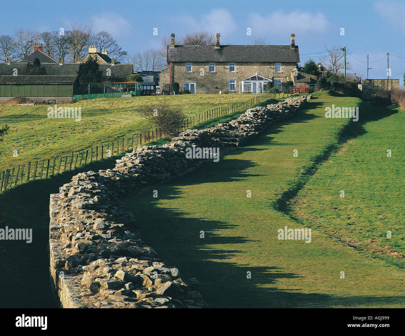 Heddon on the Wall Hadrians Wall National Trail Northumberland Stock