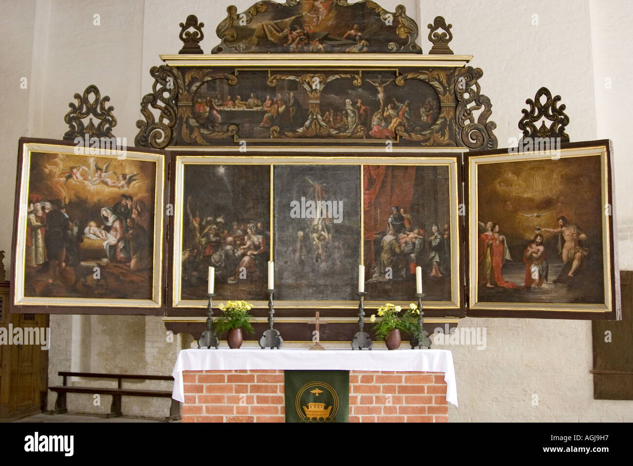 germany mecklenburg vorpommern indoor view of the heiligen geist kirche in the oldtown of wismar Stock Photo